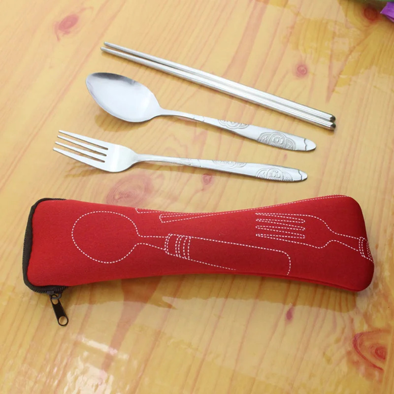 Hot Sale 3Pcs/set Stainless Steel Dinner Set Portable Travel Camping Cutlery Tableware Set Dinnerware Case Kit With Cloth Bag
Hot Sale 3Pcs/set Stainless Steel Dinner Set Portable Travel Camping Cutlery Tableware Set Dinnerware Case Kit With Cloth Bag
