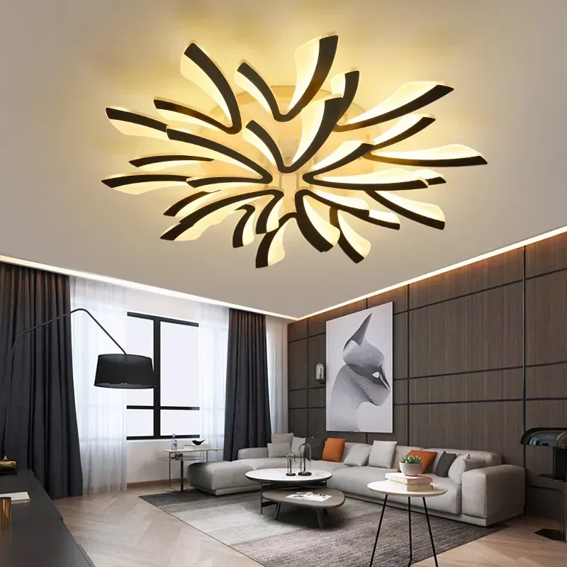 

Acrylic LED Ceiling Chandelier Bar Indoor Home Lamps with Remote Control for Kitchen Bedroom Dining Room Foyer Villa Restaurant