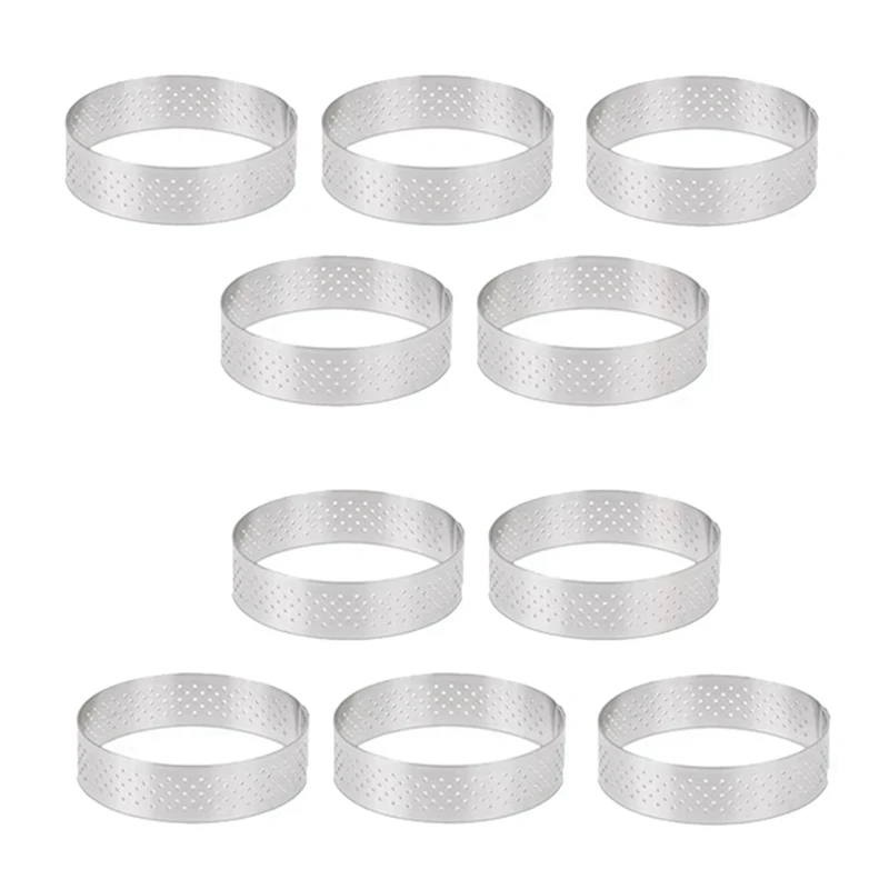 Circular Stainless Steel Tart Ring Tower Pie Cake Mould Baking Tools Perforated Cake Mousse Ring
Circular Stainless Steel Tart Ring Tower Pie Cake Mould Baking Tools Perforated Cake Mousse Ring