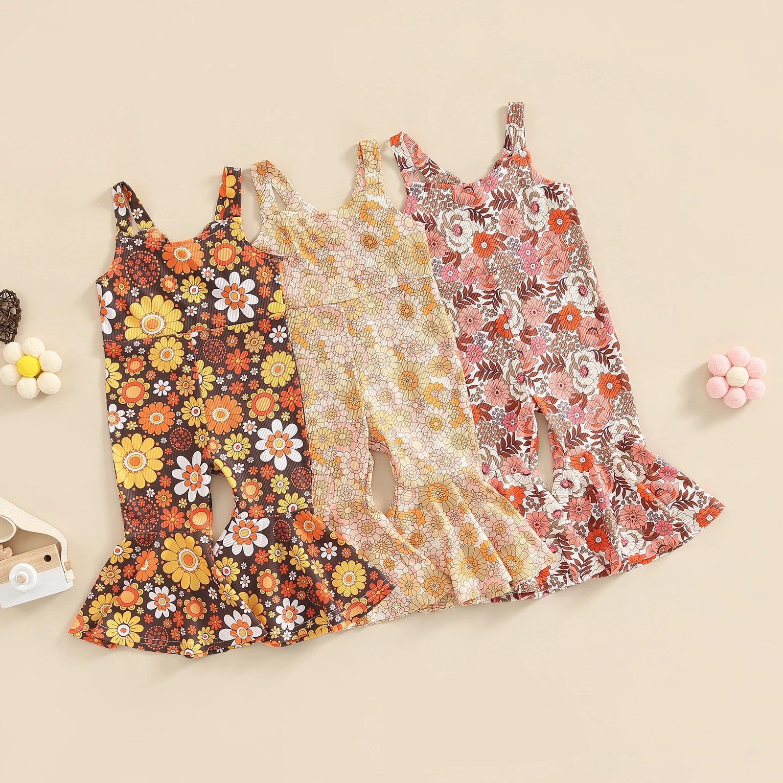 Kids Girls Casual Romper Summer Floral Print Sleeveless Sling Jumpsuits Flare Long Pants Fashion Spring Fall Clothing For 1-5Yrs
Kids Girls Casual Romper Summer Floral Print Sleeveless Sling Jumpsuits Flare Long Pants Fashion Spring Fall Clothing For 1-5Yrs