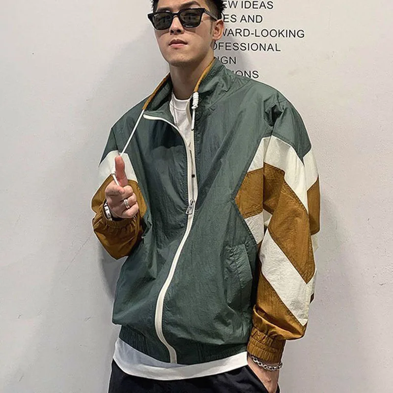 2023 Fashion Mens Spring Varsity Jackets Patchwork High Street Autumn Windbreaker Stand Collar Streetwear Baseball Jacket Coat
2023 Fashion Mens Spring Varsity Jackets Patchwork High Street Autumn Windbreaker Stand Collar Streetwear Baseball Jacket Coat