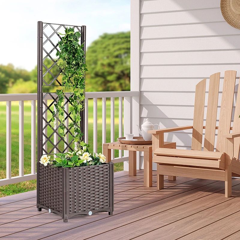 Garden Pots Raised Garden Bed with Trellis Planter Box for Climbing Plants Nursery Pots Home Outdoor Supplies
Garden Pots Raised Garden Bed with Trellis Planter Box for Climbing Plants Nursery Pots Home Outdoor Supplies