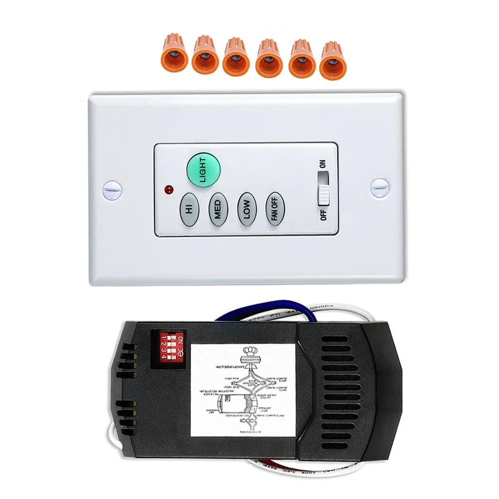 1PC Light Dimmer Universal Ceiling Fan Wall Control Kit UC9050T CHQ9051T Ceiling Fan Wall Remote UC9050T 3 Fan Speeds & Dimmers
1PC Light Dimmer Universal Ceiling Fan Wall Control Kit UC9050T CHQ9051T Ceiling Fan Wall Remote UC9050T 3 Fan Speeds & Dimmers