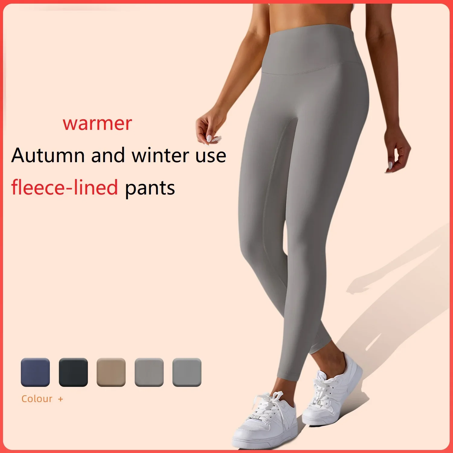 

Women's Pants Leggings Fleece Lined Gym Women's Sports Clothing Solid Full-Length Winter Yoga Tights Workout Fitness Pants