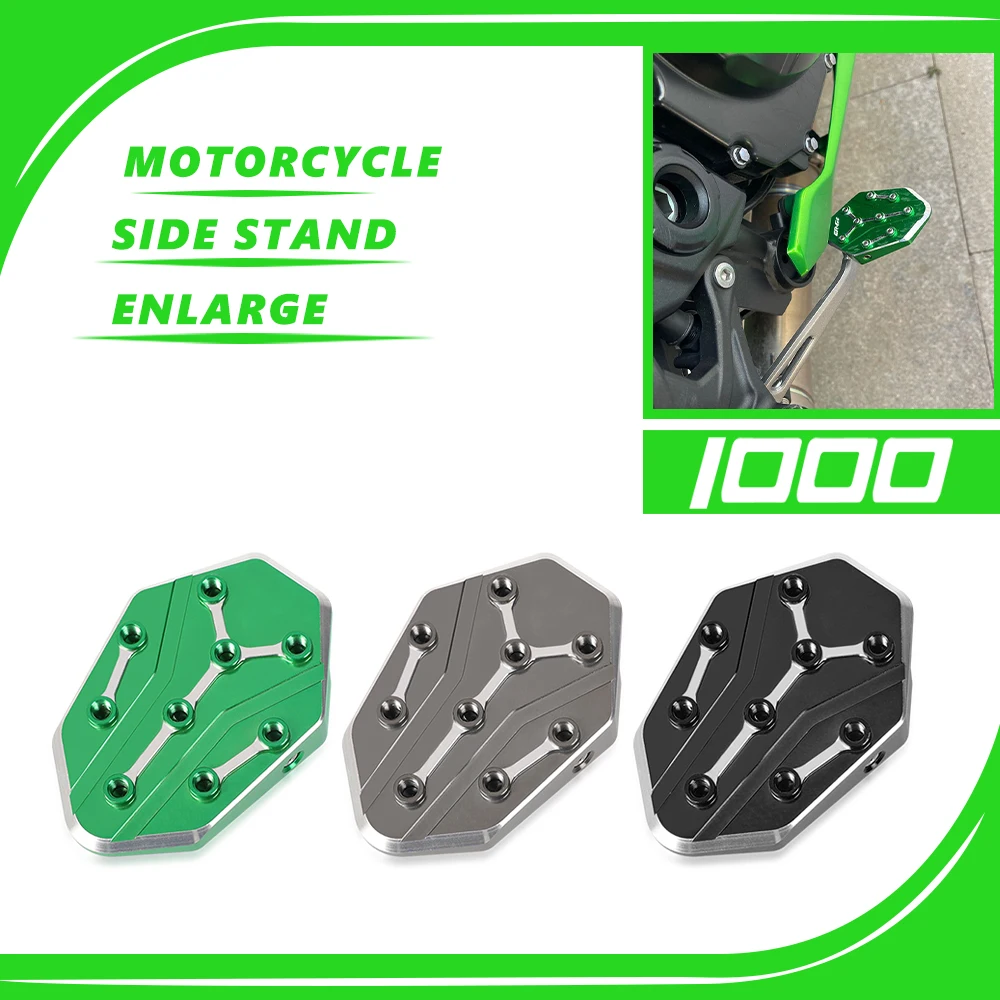 

Kickstand Foot Side Stand Extension Pad Support Plate Enlarge For KAWASAKI Z1000 Z 1000 2007-2022 2023 2022 2021 2020 2019 2018