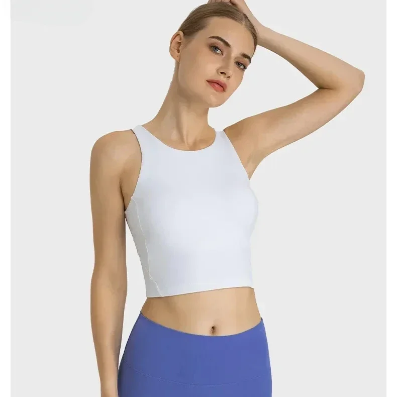 LuluLogo Women High Elasticity Yoga Vest With Chest Pad Bras Breathable Quick-drying Tank Top Fitness Running Sports Underwear
LuluLogo Women High Elasticity Yoga Vest With Chest Pad Bras Breathable Quick-drying Tank Top Fitness Running Sports Underwear