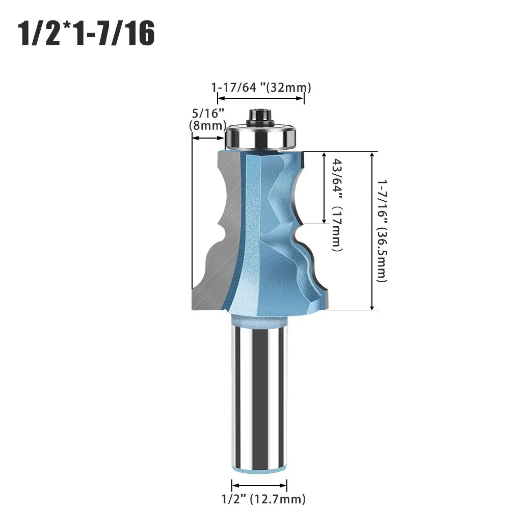 1PC 12mm 12.7mm Shank Router Bit For Woodworking Cabinet Line Handrail Bit Stair Handrail Lace Milling Cutter Machinery Tools
1PC 12mm 12.7mm Shank Router Bit For Woodworking Cabinet Line Handrail Bit Stair Handrail Lace Milling Cutter Machinery Tools