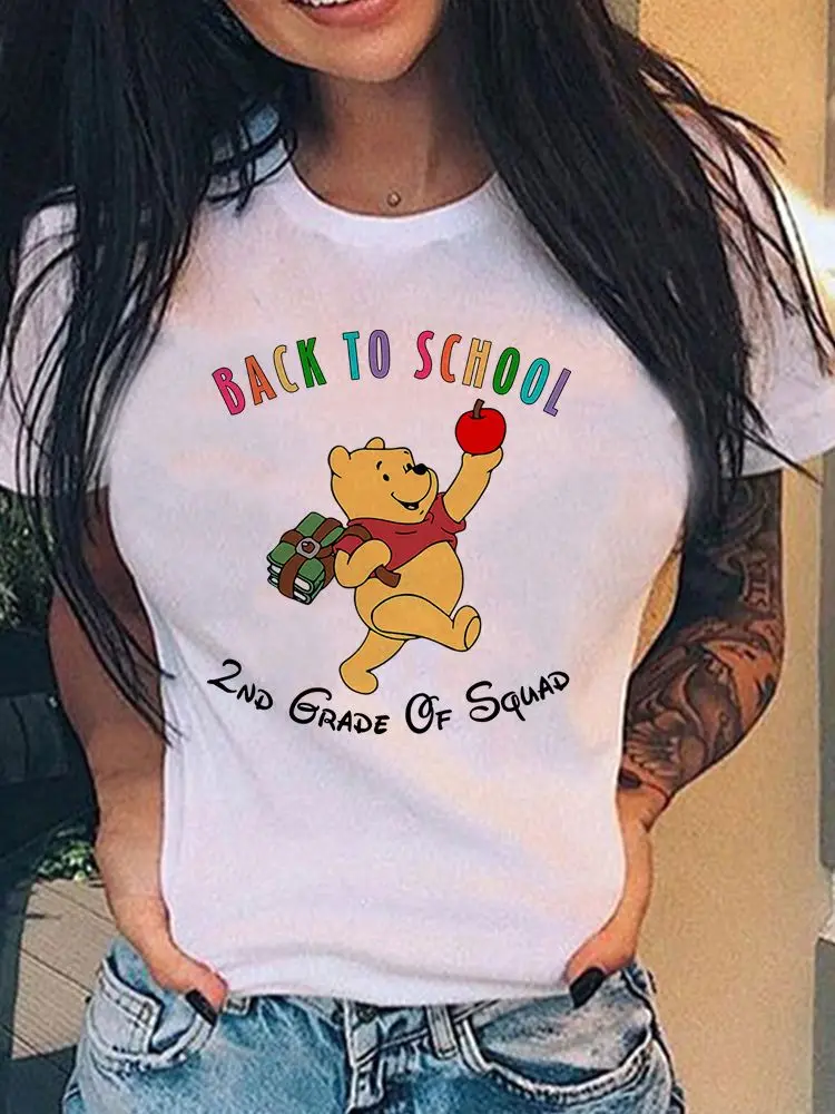 Disney New T Shirt For Women Winnie the Pooh Cartoon Print The Series Of Back To School Short Sleeve Female Wild Cotton Lady Top
Disney New T Shirt For Women Winnie the Pooh Cartoon Print The Series Of Back To School Short Sleeve Female Wild Cotton Lady Top