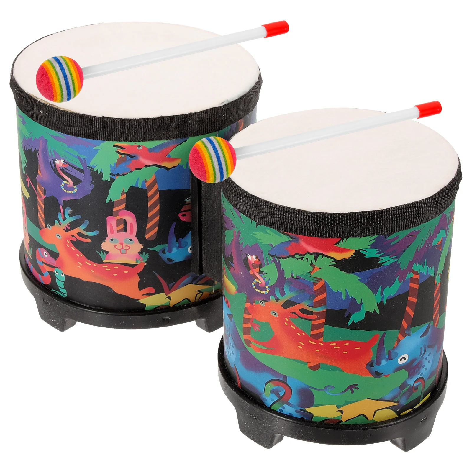 

Drum Percussion Child Baby Toys Percussion Instrument Drum Sticks Kids Ages 9-12 Bongos Western Drums Plastic Educational