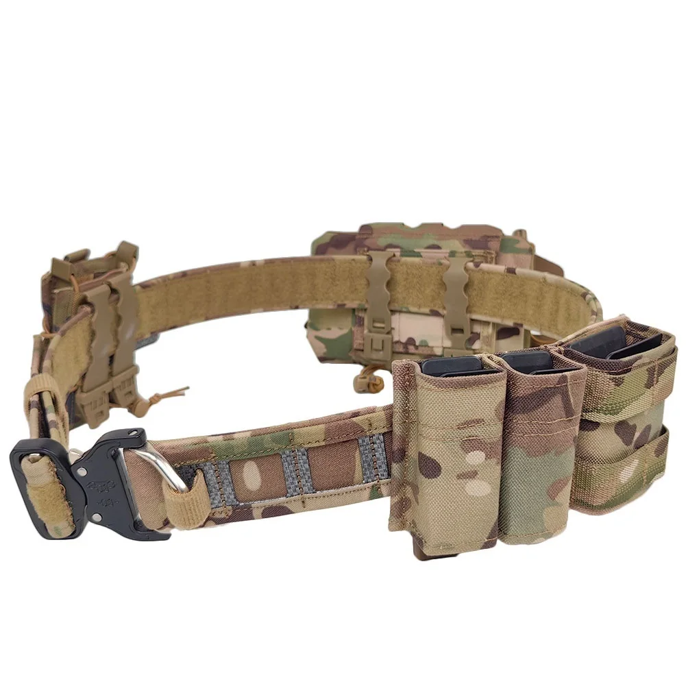 

Tactical Belt Set with Ifak Medical Pouch & 5.56/9mm Pouch, Airsoft Molle Quick Release Battle Belt for Outdoor Hunting Airsoft