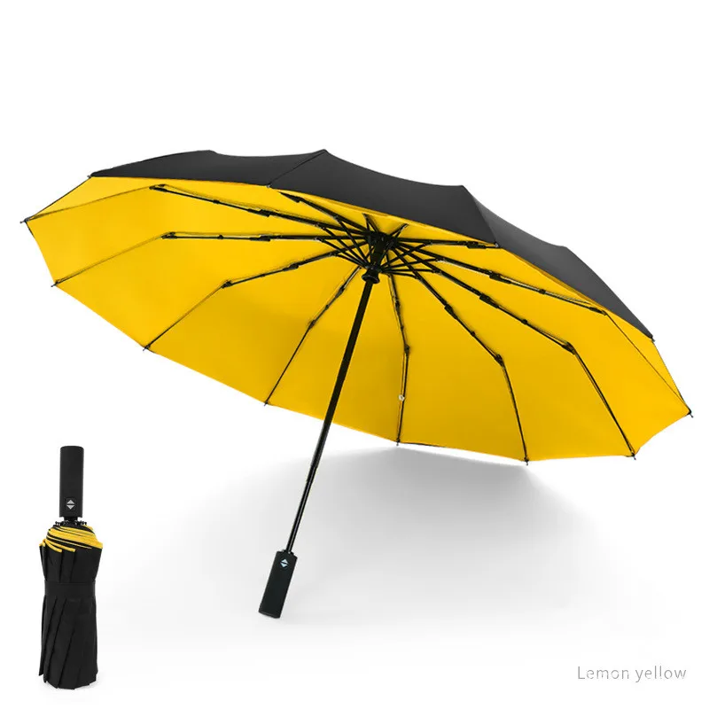 

Windproof Double Layer Automatic Umbrella Strip Rain Wind Resistant Trip Sun Reverse 12 Ribs Folding Umbrellas UV Luxury Parasol