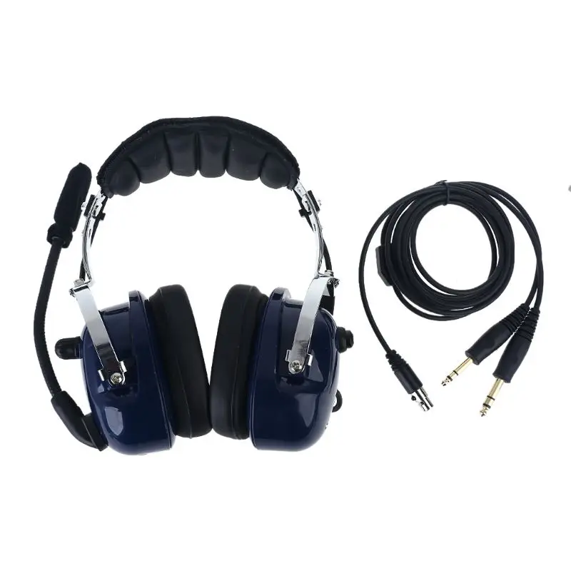 

Air RA200 Aviation Headset with Dual Plugs Stereo Mono MP3 Music Input Noise Reduction Cloth Ear Covers