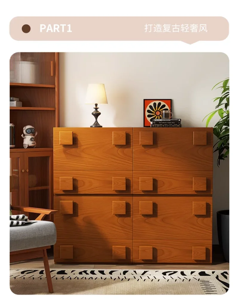 Medieval Double-layer Storage Cabinet, Retro Style Solid Wood Carmen Cabinet, Living Room TV Cabinet, Bedroom Bedside Table Medieval Double-layer Storage Cabinet, Retro Style Solid Wood Carmen Cabinet, Living Room TV Cabinet, Bedroom Bedside Table