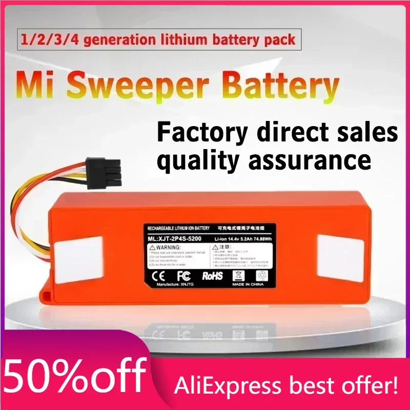 Original Robotic Vacuum Cleaner Replacement Battery for Xiaomi Robot Roborock S50 S51 S55 Accessory Spare Parts Li-ion Battery 
Original Robotic Vacuum Cleaner Replacement Battery for Xiaomi Robot Roborock S50 S51 S55 Accessory Spare Parts Li-ion Battery