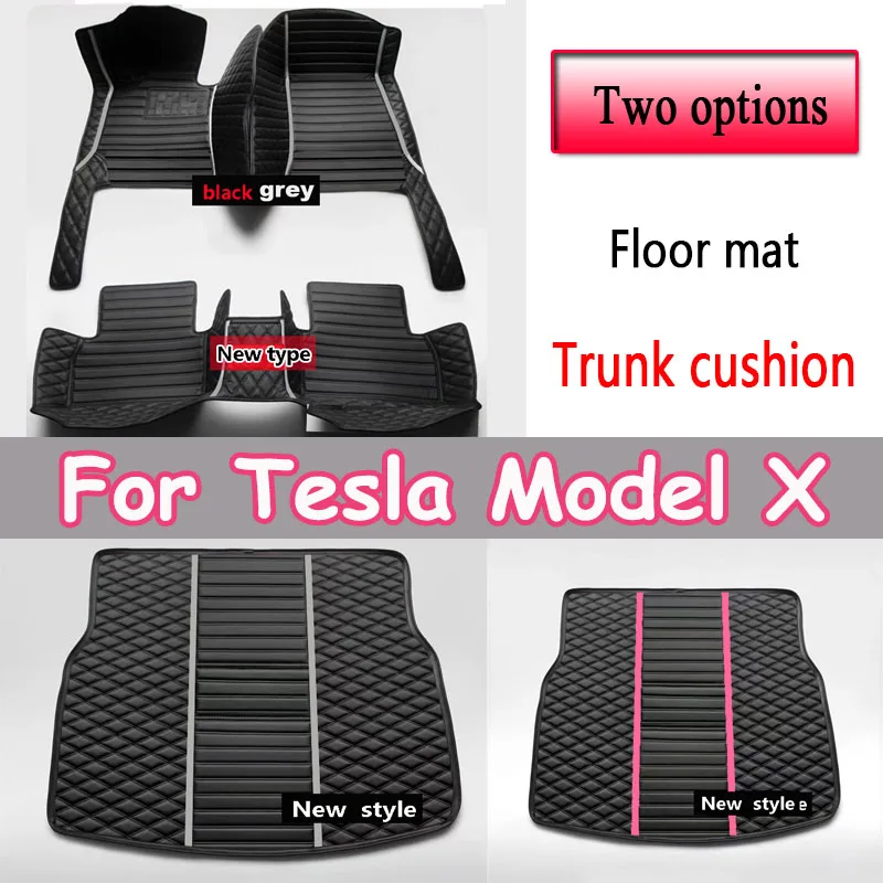 

Автомобильные коврики, напольные для Tesla Model X 2016 ~ 2022, 6 мест, защита от грязи, для Tesla Model X, аксессуары 2022, автомобильные аксессуары