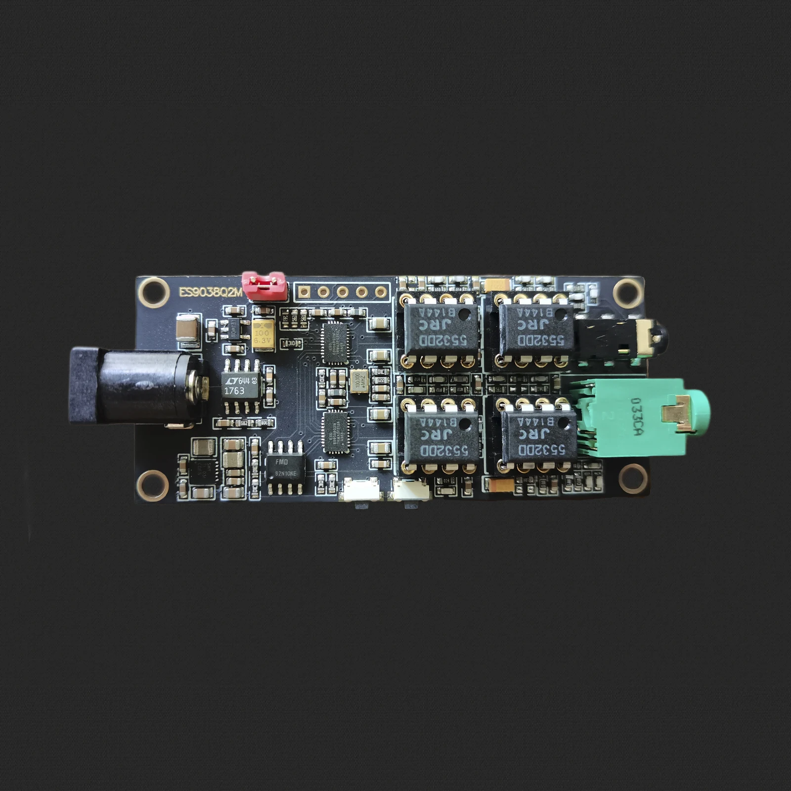 

Nvarcher Dual ES9038Q2M decoding board I2S input 3.5/2.5mm output ES9038 asynchronous USB module Support Italian interface