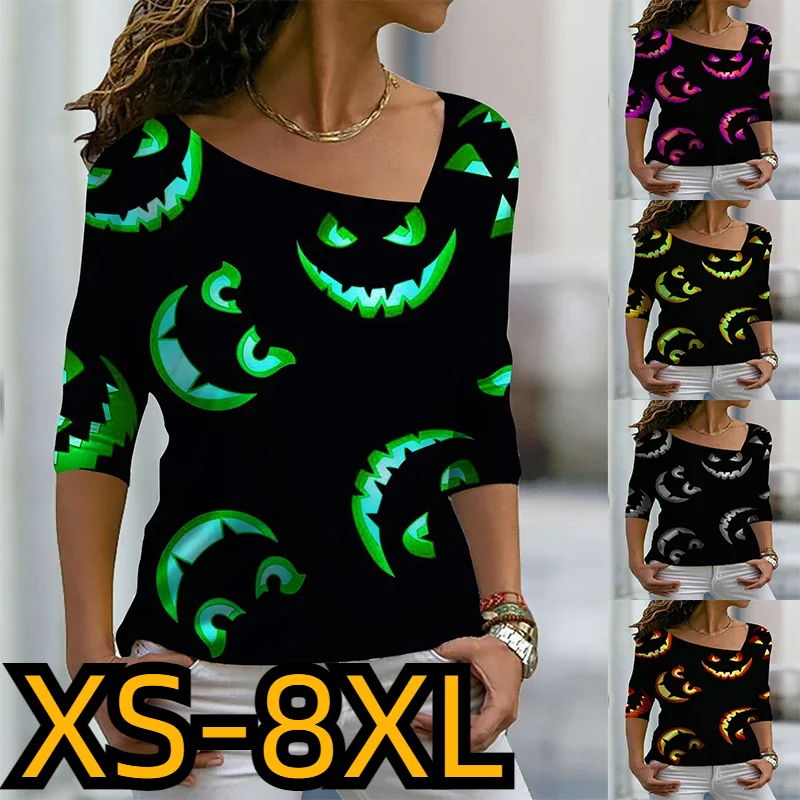 Halloween Top V-neck Pullover Everyday Fashion T-shirt Autumn Winter Women's New Design Print Long Sleeve XS-8XL
Halloween Top V-neck Pullover Everyday Fashion T-shirt Autumn Winter Women's New Design Print Long Sleeve XS-8XL