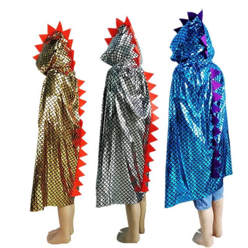 

Unisex Kids Boys Girls Dinosaur Cloak Witch Costume Child Cape Masquerade Halloween Party Performance Cosplay Props