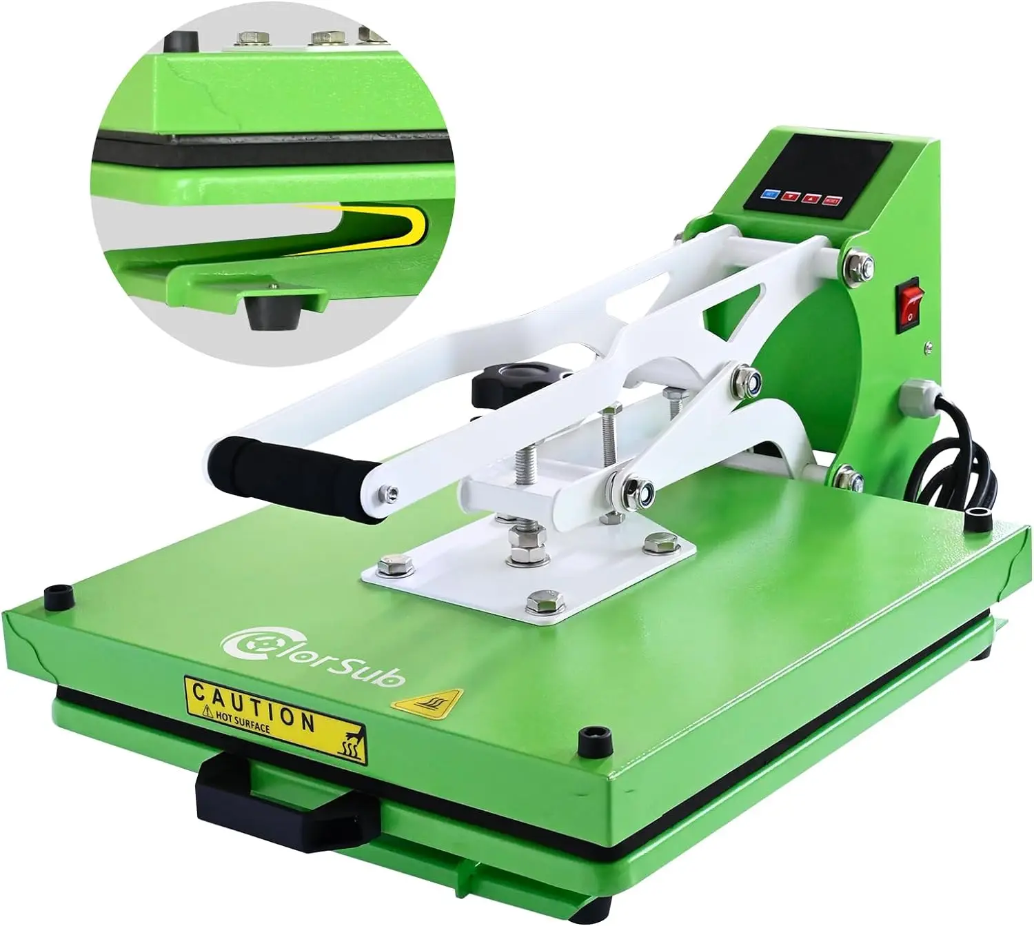 ColorSub Heat Press Machine for T-Shirt 15x15, Digital Industrial Quality Heat Press Machine Clamshell Transfer Sublimation Prin
ColorSub Heat Press Machine for T-Shirt 15x15, Digital Industrial Quality Heat Press Machine Clamshell Transfer Sublimation Prin