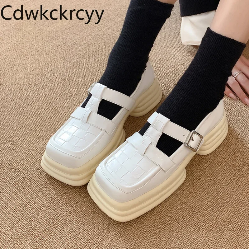 Spring and Autumn Square head high-heeled Women's Shoes Shallow mouth Buckle Thick bottom leisure time Mary Jane Women Shoes
Spring and Autumn Square head high-heeled Women's Shoes Shallow mouth Buckle Thick bottom leisure time Mary Jane Women Shoes