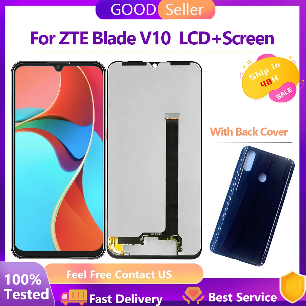 Высококачественный сменный дисплей для ZTE Blade V10 с сенсорной панелью и дигитайзером, запчасти для ремонта ЖК-экрана с крышкой аккумулятора
Высококачественный сменный дисплей для ZTE Blade V10 с сенсорной панелью и дигитайзером, запчасти для ремонта ЖК-экрана с крышкой аккумулятора