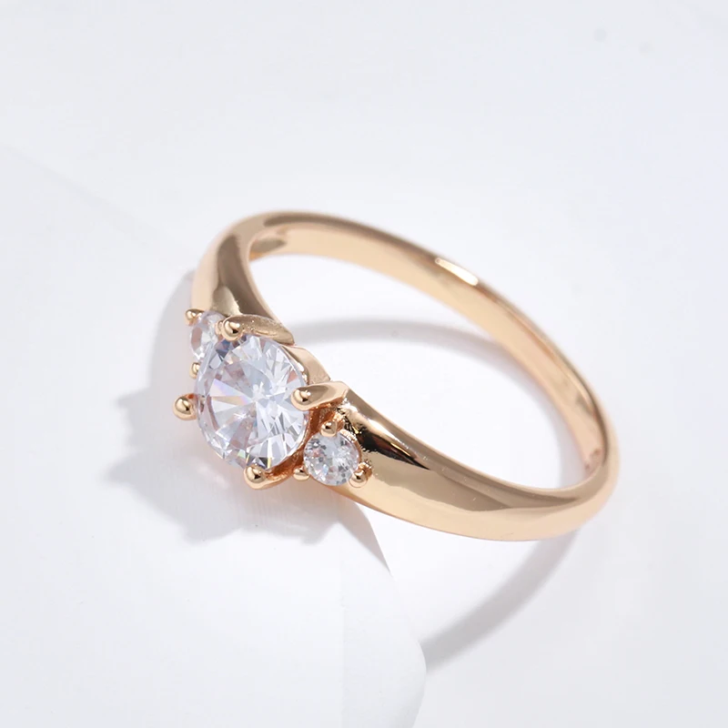 Kinel New 585 Rose Gold Bride Wedding Ring Fashion Natural Zircon Crystal Rings for Women Engagement Luxury Jewelry S123e7e8edd2540f6b0dfd34baf4d0c4bk