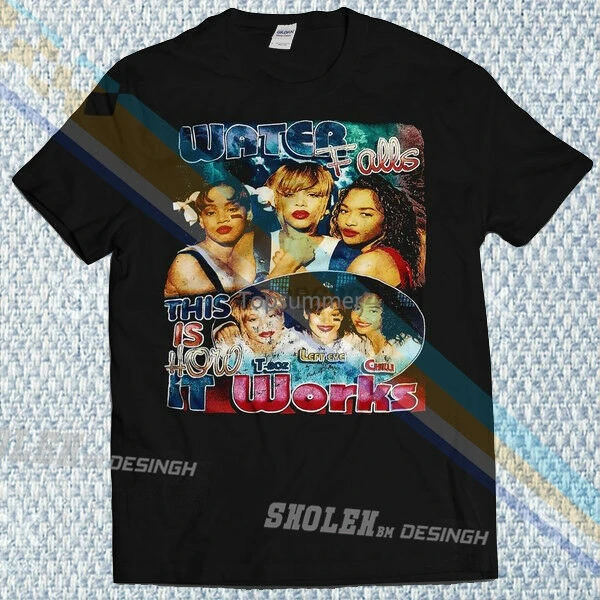 

Inspired By Tlc Waterfalls T Shirt Hip Hop Rap Tour Merch Limited Vintage