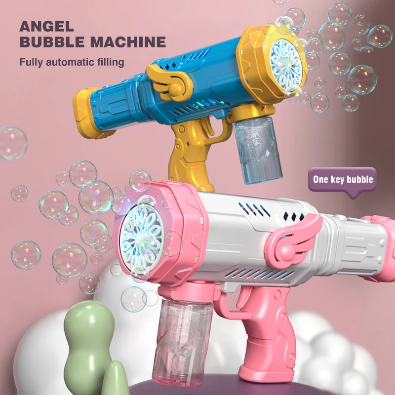 

Bubble Gun Automatic Rocket Electric Soap Bubble Blower Machine Children's Toy Summer Outdoor Wedding Party Kids Gift For Boy