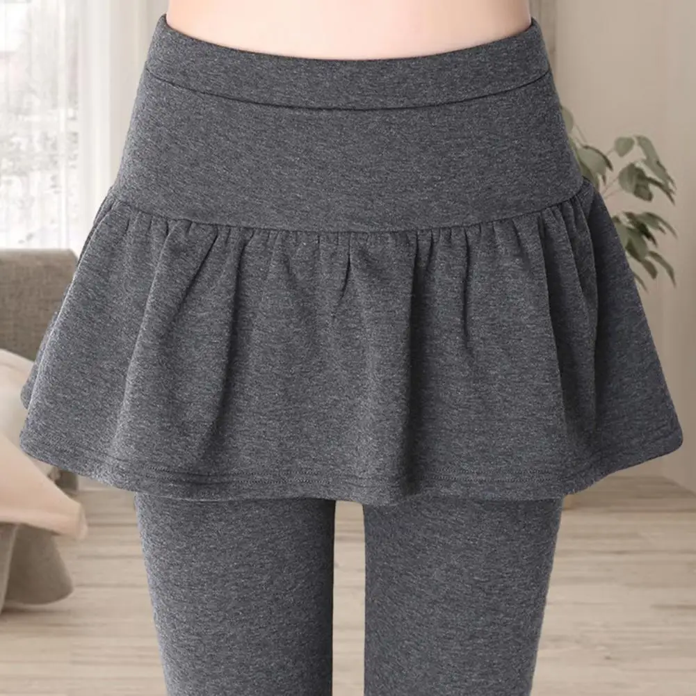 Women Culottes Thickened Plush Winter Pants for Women High Waist Slim Fit Leggings with Pleated Skirt Detail Thermal for Weather
Women Culottes Thickened Plush Winter Pants for Women High Waist Slim Fit Leggings with Pleated Skirt Detail Thermal for Weather