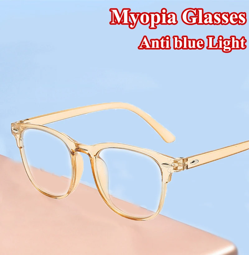 Anti Blue Light Blocking Myopia Glasses Unisex Vintage Square Frame Women Men Nearsighted Eyeglasses Diopters 0 TO -6.0 Eyewear
Anti Blue Light Blocking Myopia Glasses Unisex Vintage Square Frame Women Men Nearsighted Eyeglasses Diopters 0 TO -6.0 Eyewear