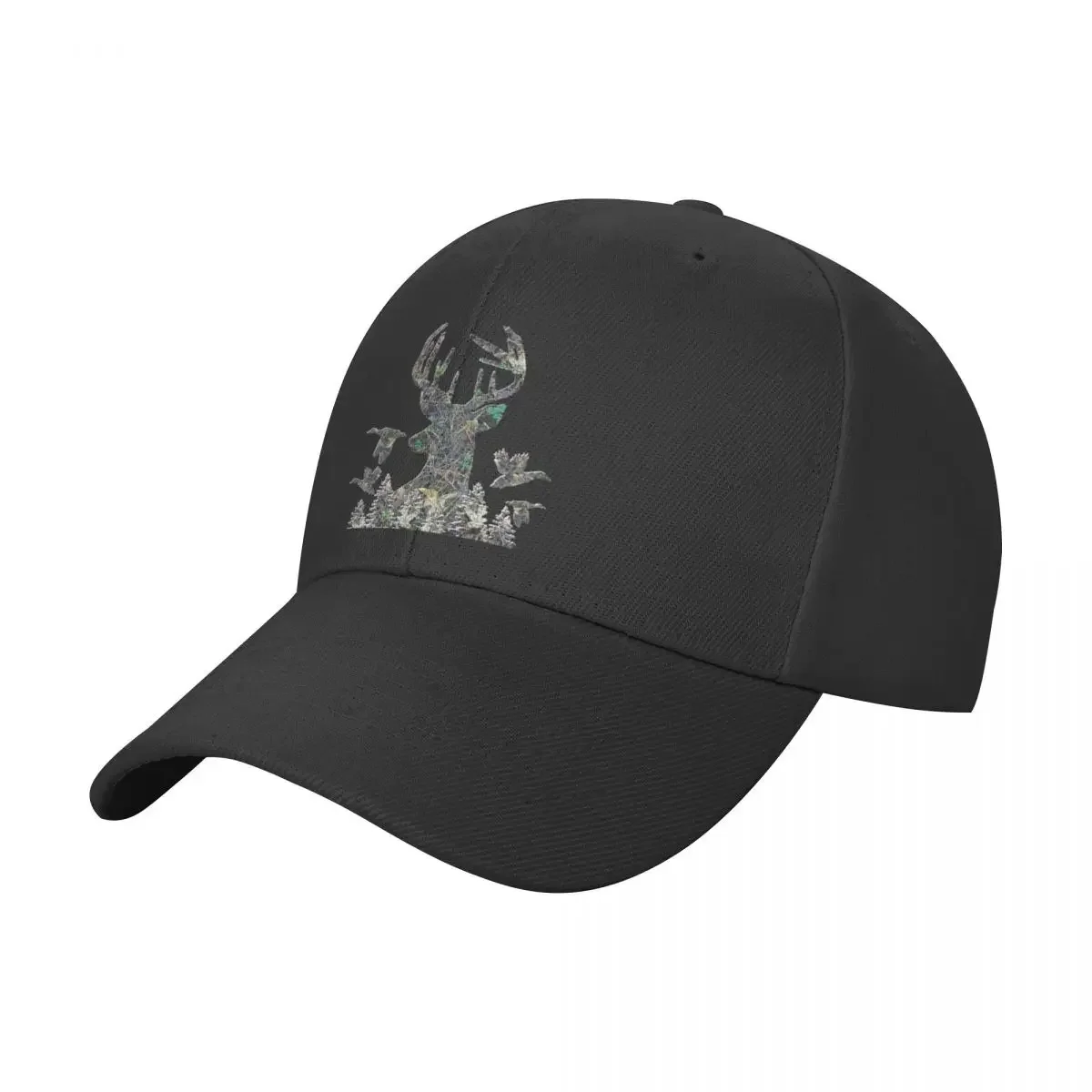 

Camouflage Whitetail Buck Deer, Camo Flying Ducks, Deer Hunting Camo Design Baseball Cap Snap Back Hat Hats For Women Men's