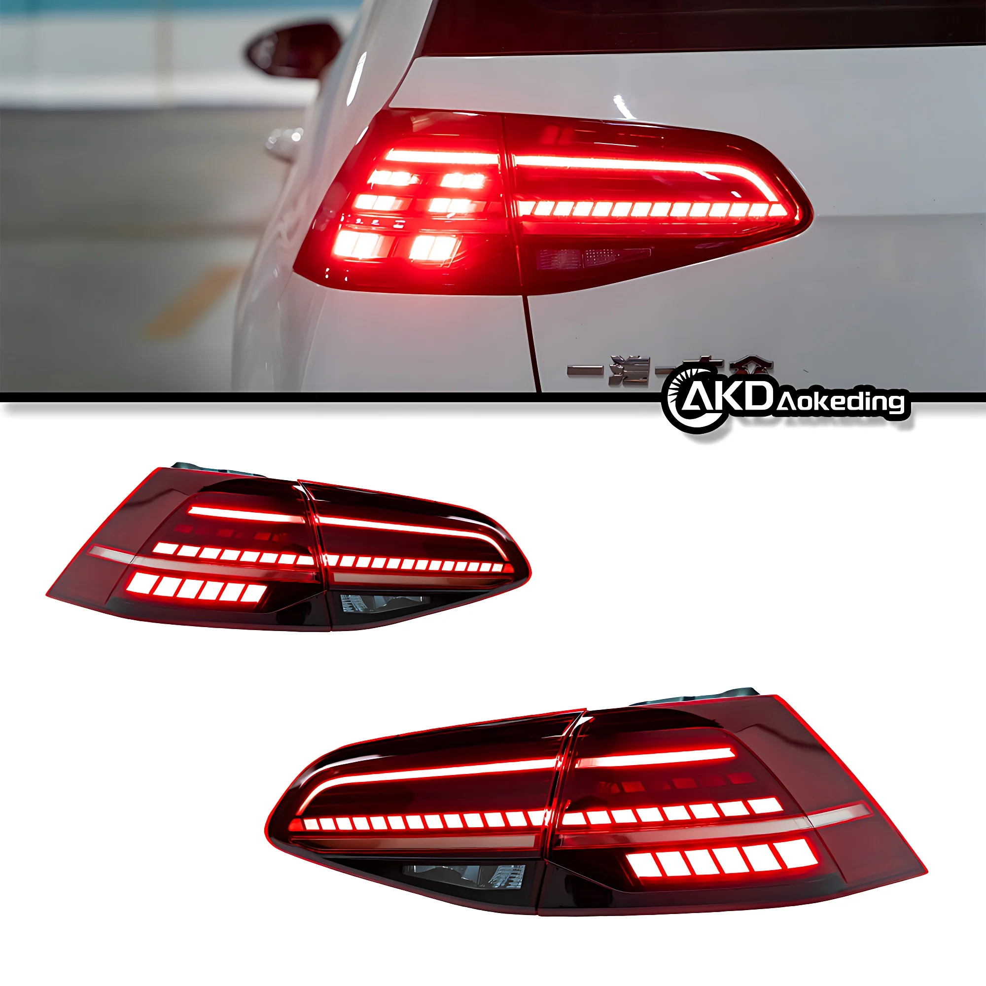 Auto Parts Tail light For Golf 7 2013-2020 MK7 MK7.5 latest Styling LED DRL Brake reversing light Car Accesorios Modified
Auto Parts Tail light For Golf 7 2013-2020 MK7 MK7.5 latest Styling LED DRL Brake reversing light Car Accesorios Modified