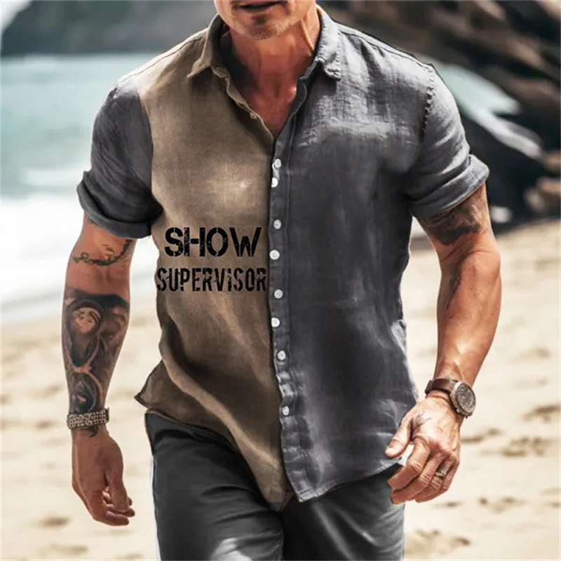 Vintage Men's Shirt Summer Lapel Button Tee Loose Simple Short Sleeve Male Clothing Streetwear Casual Beach Shirt for Men Blouse
Vintage Men's Shirt Summer Lapel Button Tee Loose Simple Short Sleeve Male Clothing Streetwear Casual Beach Shirt for Men Blouse