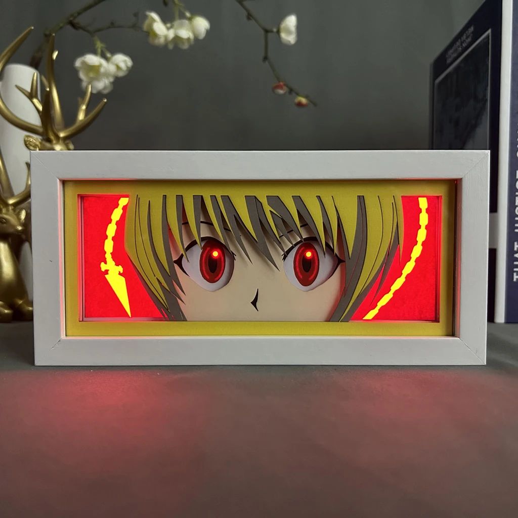 Paper Cut Light Box Anime Hunter X Hunter Kurapika for Home Decoration Table Desk Lamp Anime Lightbox Manga HXH
Paper Cut Light Box Anime Hunter X Hunter Kurapika for Home Decoration Table Desk Lamp Anime Lightbox Manga HXH
