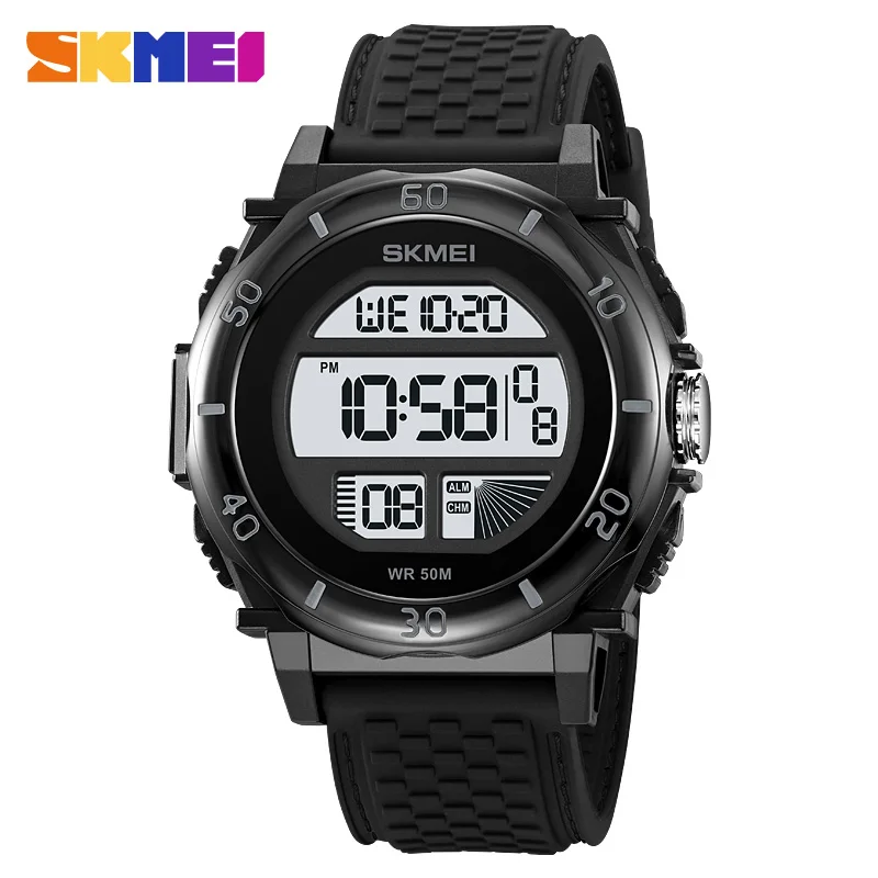 

SKMEI New Multifunctional Stopwatch LED Light Digital Sport Watche Mens 50m Waterproof Date Week Alarm Wristwatches reloj hombre
