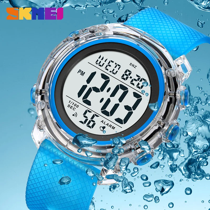 

SKMEI 1996 Calendar Clock reloj hombre Japan Digital movement LED Light Watch Mens Women 5Bar Waterproof Countdown Wristwatches