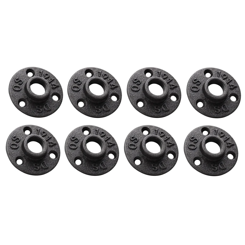 1/2 Inches Malleable Cast Iron Pipe Flange, 1/2 Inches Black Pipe Threaded Pipe Nipples, 8 Pcs
1/2 Inches Malleable Cast Iron Pipe Flange, 1/2 Inches Black Pipe Threaded Pipe Nipples, 8 Pcs