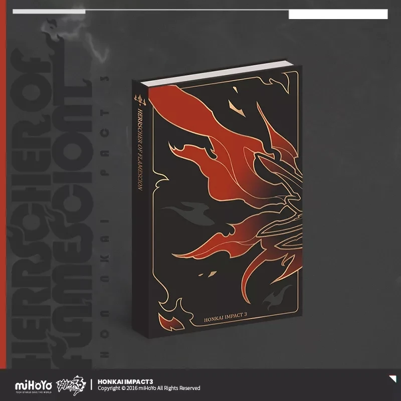 

3D Game Honkai Impact 3 Theme Memorial Deluxe Gift Box Kiana Kaslana Cosplay DIY Notebook Metal Badge Ruler Tape Set Halloween