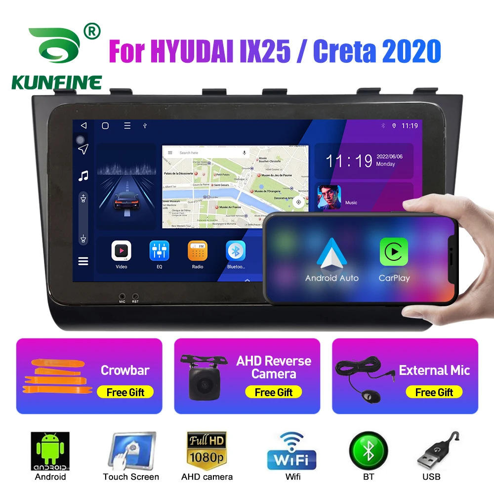 

Автомобильный радиоприемник 10,33 дюйма для HYUNDAI IX25 2020 2Din Android Восьмиядерный автомобильный стерео DVD GPS навигатор плеер QLED экран Carplay