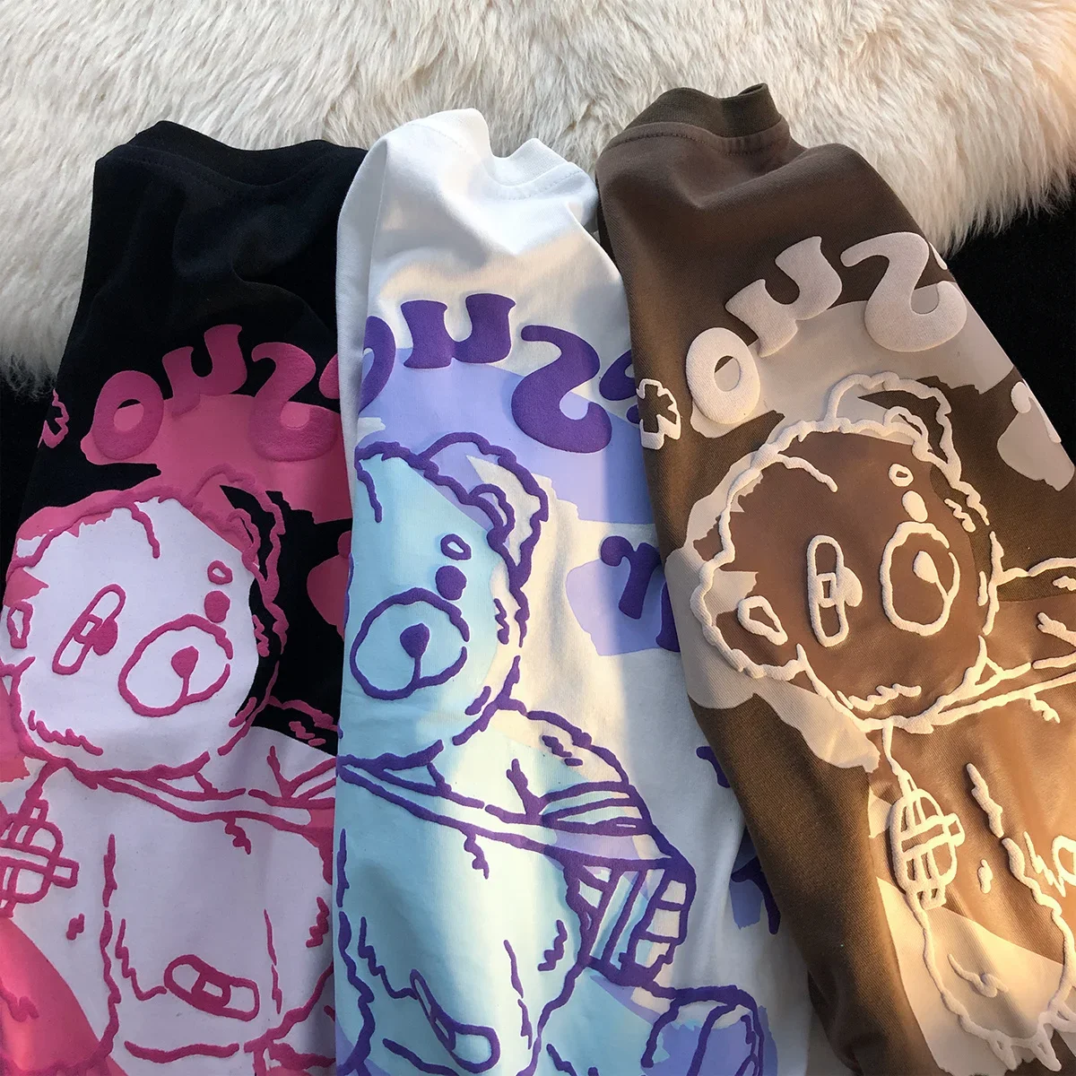 Summer Large Bear Women T-shirt American-Style Retro Short Sleeve Ins Trendy Cartoon Graffiti Fat Top Graphic Oversized T Shirts
Summer Large Bear Women T-shirt American-Style Retro Short Sleeve Ins Trendy Cartoon Graffiti Fat Top Graphic Oversized T Shirts