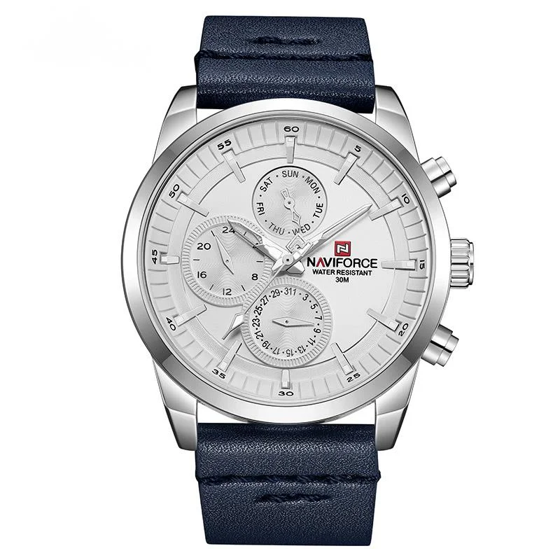 

Quartz Watch For Men Top Brand Luxury Waterproof Clock 24 Hour Date Fashion Sport Leather Strap Men Watch Reloj Hombre NF9148