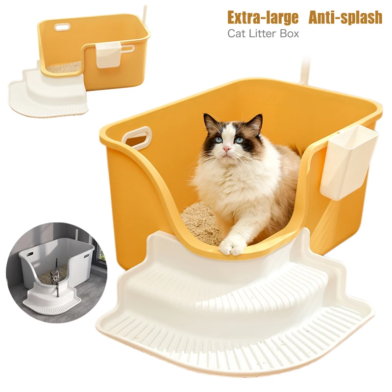 Half-Closed Cat Toilet Anti-splash Extra Large Cat Litter Box W/ Sand Proof Pedal Pet Sandbox Large Bathroom for Cat Accessories
Half-Closed Cat Toilet Anti-splash Extra Large Cat Litter Box W/ Sand Proof Pedal Pet Sandbox Large Bathroom for Cat Accessories