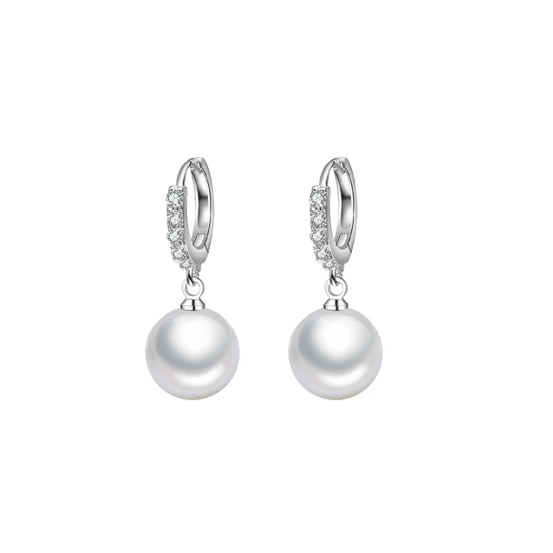 LByzHan – boucles d'oreilles en perles d'eau douce 2021 naturelles, en argent Sterling 925, bijoux pour cadeau de mariage 6