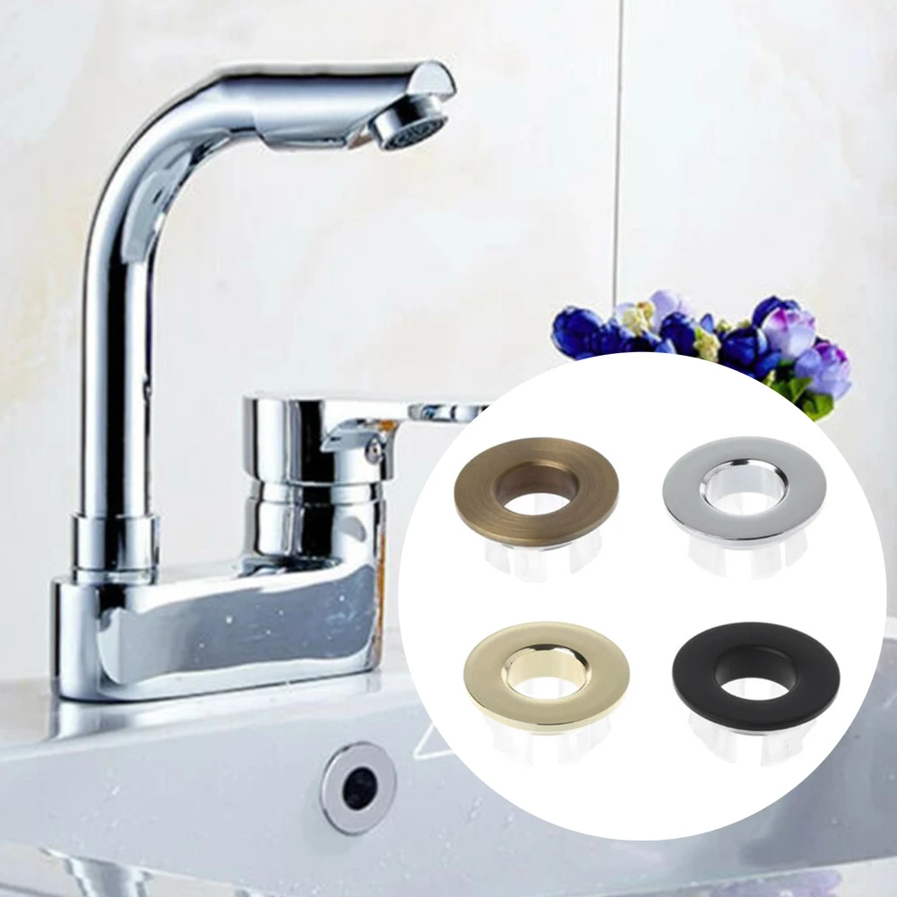 

Sink Basin Cover Home Hotel Office Tool Anti-rust Bathroom Metal Overflow Supply Brass Decorative Faucet Household