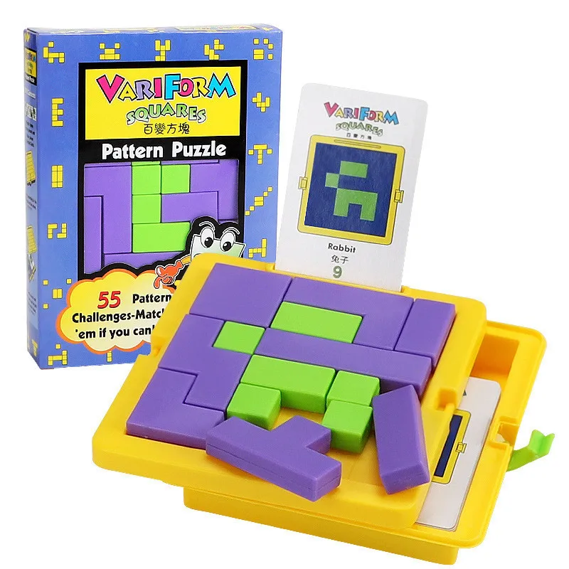 Variform Squares Puzzle Shape Match Card 55 Pattern Challenge Funny Board Game Desktop Play Thinking Logic Tangram Toy for Kids
Variform Squares Puzzle Shape Match Card 55 Pattern Challenge Funny Board Game Desktop Play Thinking Logic Tangram Toy for Kids