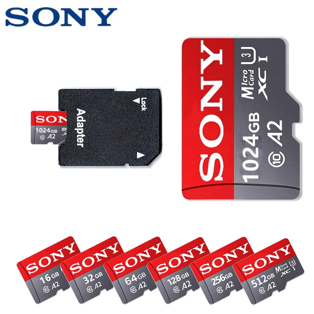 

TOP SONY Ultra Micro SD 128/256/512GB 1TB Micro SD Card SD/TF Flash Card Memory Card 32 64 128 gb microSD Dropshipping For Phone