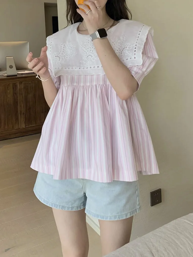 Блузка женская нежная Повседневная, удобная шикарная универсальная Милая Свободная рубашка с круглым вырезом
Блузка женская нежная Повседневная, удобная шикарная универсальная Милая Свободная рубашка с круглым вырезом