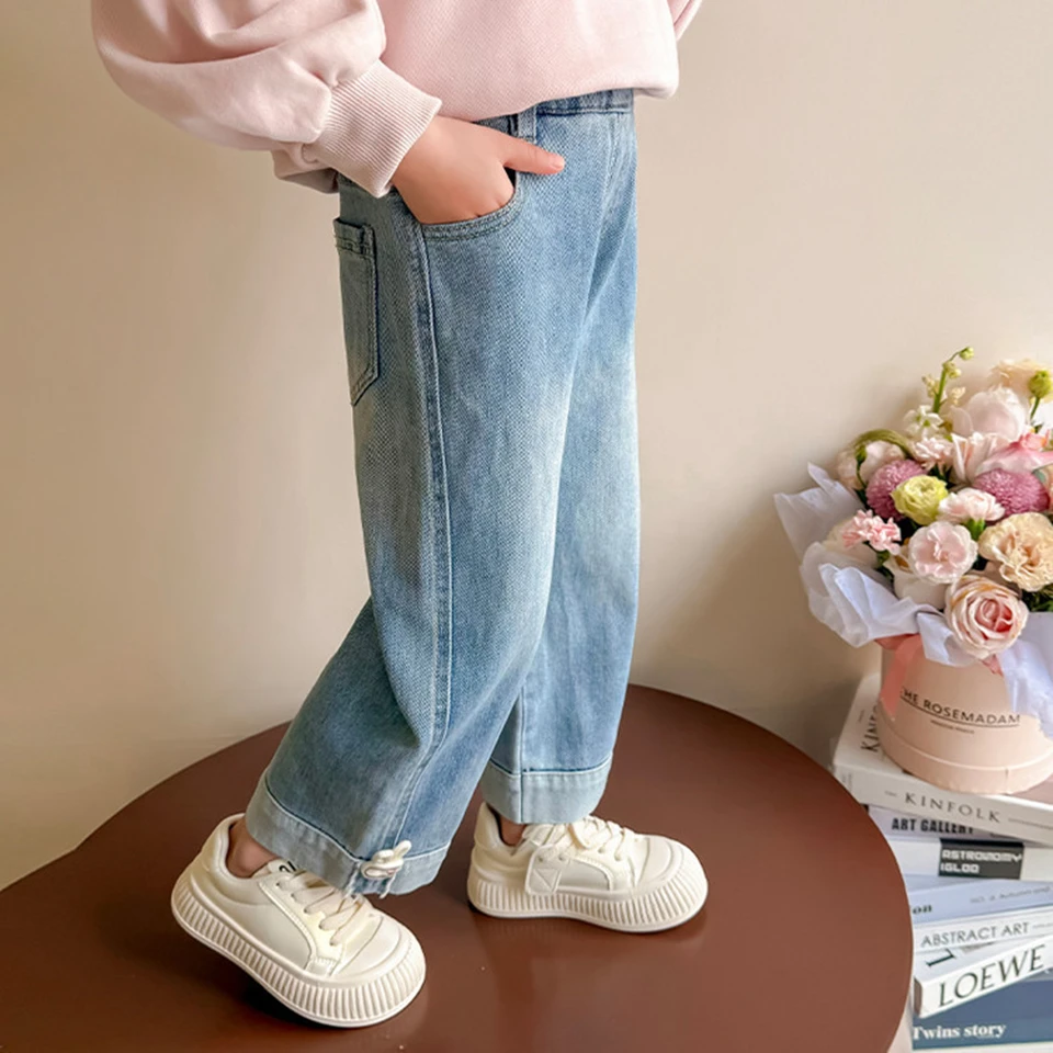 بنطلون جينز جديد للأطفال لعام 2026 مبطن بالصوف، سروال حراري دافئ للخريف والشتاء، بنطلون دنيم أنيق للفتيات، ملابس سفلية كاجوال للأطفال من 3-8 سنوات بنطلون جينز جديد للأطفال لعام 2026 مبطن بالصوف، سروال حراري دافئ للخريف والشتاء، بنطلون دنيم أنيق للفتيات، ملابس سفلية كاجوال للأطفال من 3-8 سنوات