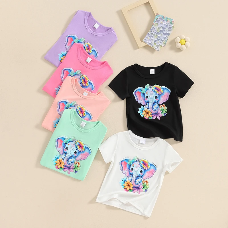 Bmnmsl Little Girl Summer Casual T-Shirt Cartoon Elephant&Flower Print Short Sleeve Round Neck Graphic Tops
Bmnmsl Little Girl Summer Casual T-Shirt Cartoon Elephant&Flower Print Short Sleeve Round Neck Graphic Tops