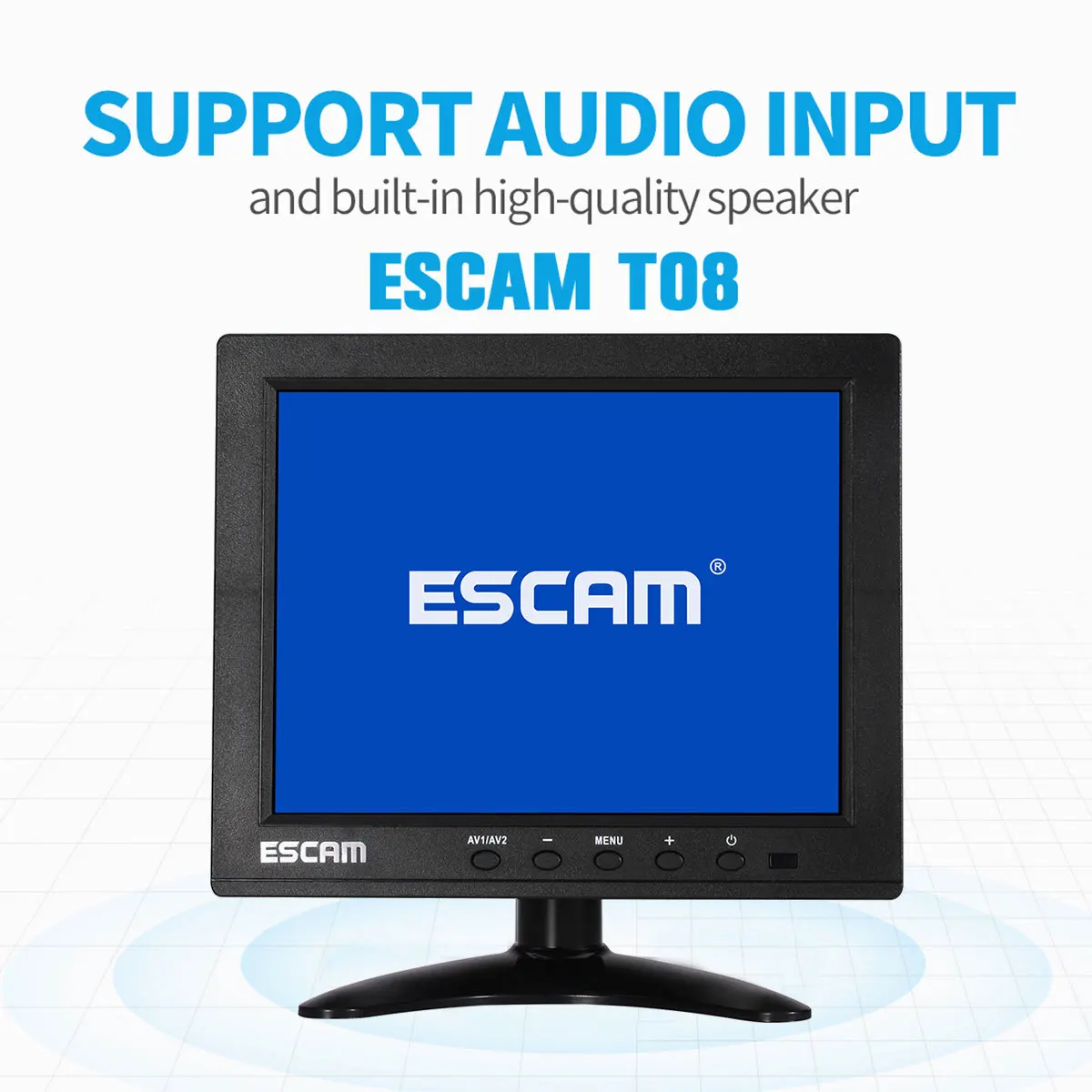 ESCAM T08 8inch TFT LCD 1024x768 CCTV Monitor with VGA HDMI-compatible AV BNC USB for PC CCTV Security Camera
ESCAM T08 8inch TFT LCD 1024x768 CCTV Monitor with VGA HDMI-compatible AV BNC USB for PC CCTV Security Camera